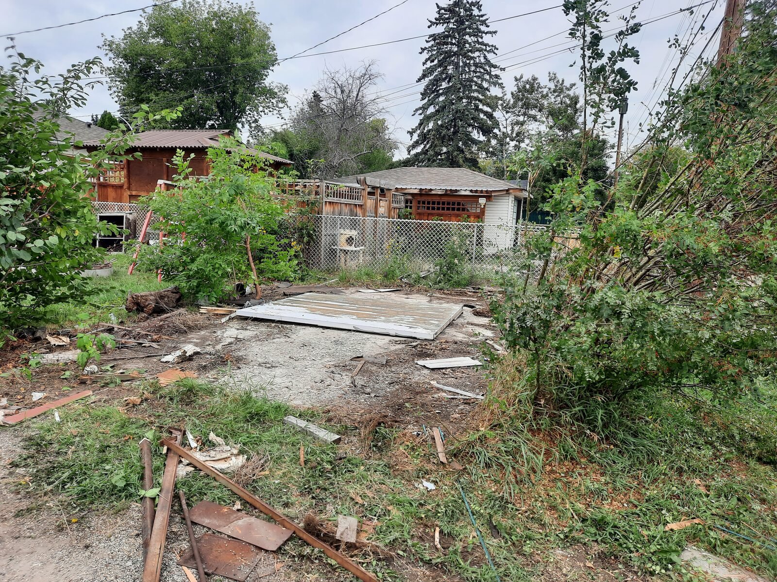 Garage demolition, after