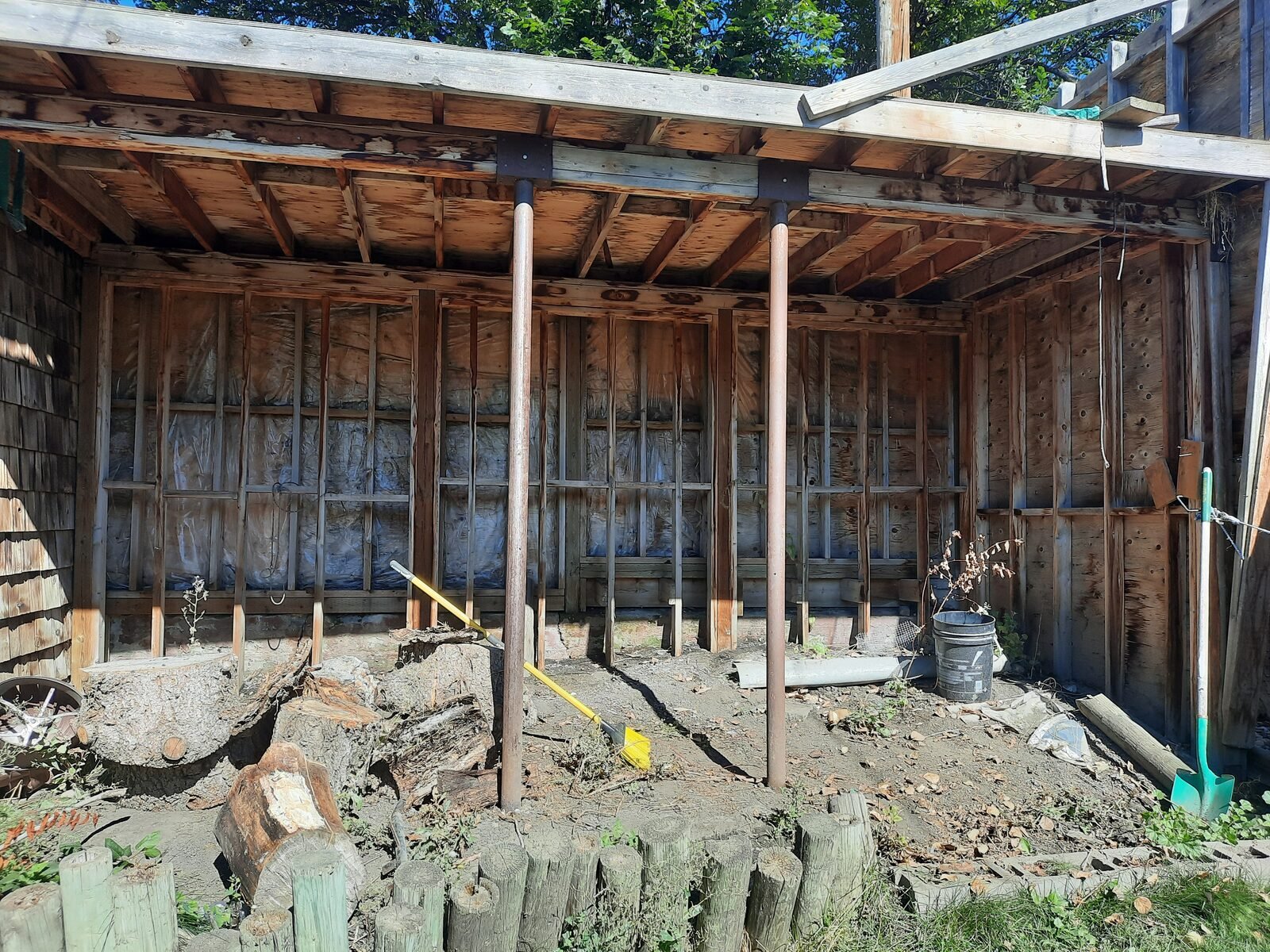 Garage teardown, before