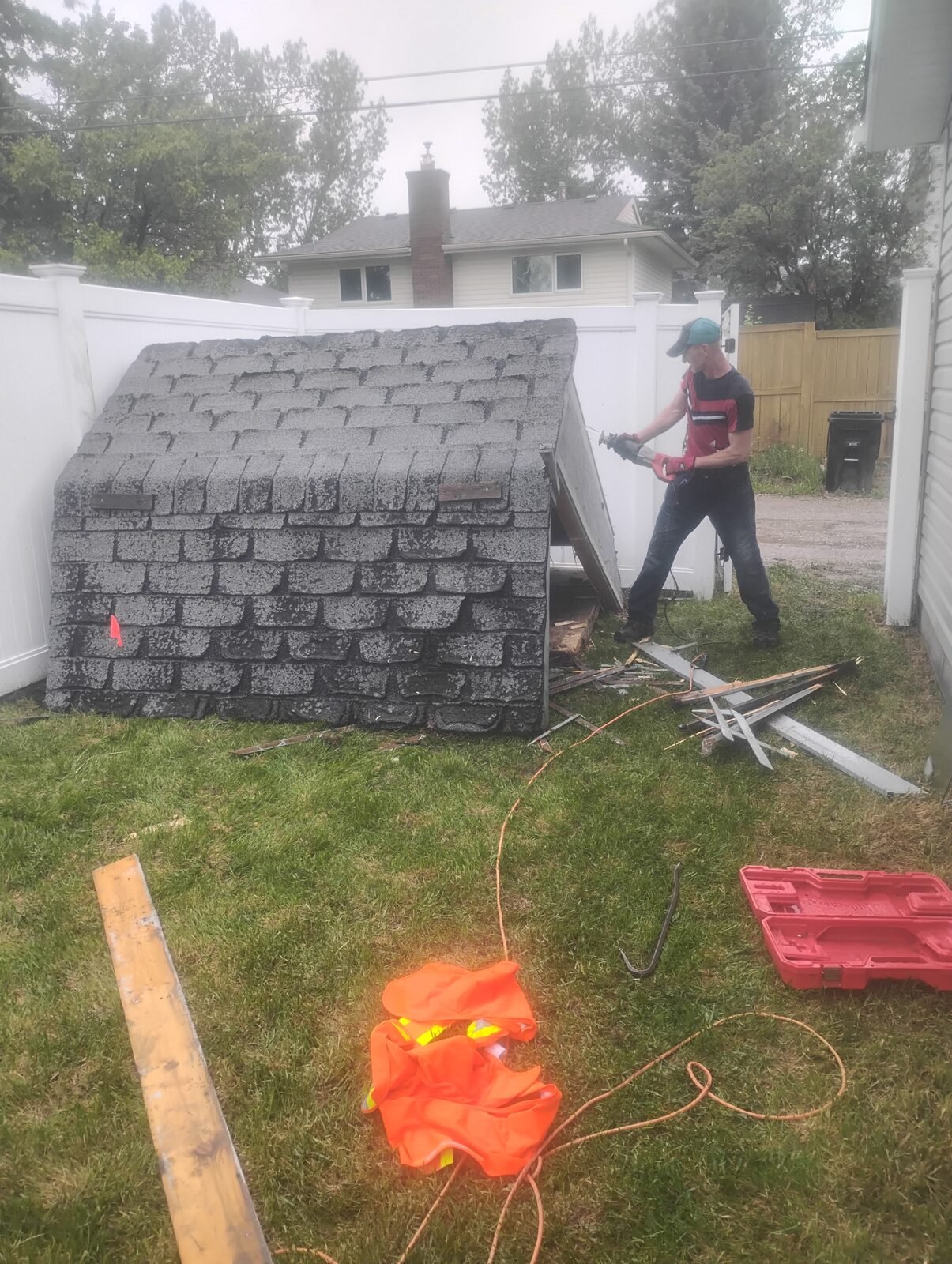 Shed removal, before
